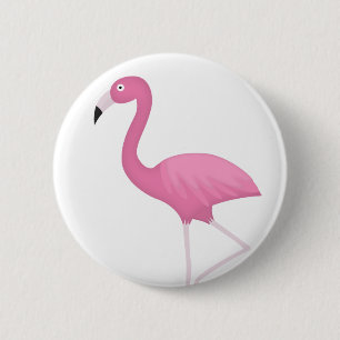 roze bloemen ronde button 5,7 cm