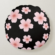 Roze Bloemen Ronde Kussens