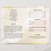 Roze Bloemen Roukaarten Template (Achterkant)