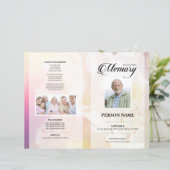 Roze Bloemen Roukaarten Template (Staand voorkant)