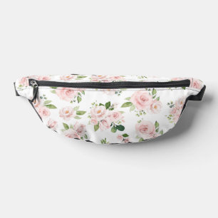 Roze bloemen, roze rozen, Waterverf bloemen Heuptasje