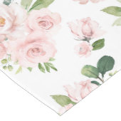 Roze bloemen, roze rozen, Waterverf bloemen Medium Tafelloper (Hoek)