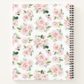 Roze Bloemen, Rozen, Waterverf Bloemen, Jouw naam Notitieboek (Achterkant)