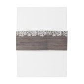 Roze Bloemen Rustiek Uitnodigingen Wikkel (Achterkant Voorbeeld)