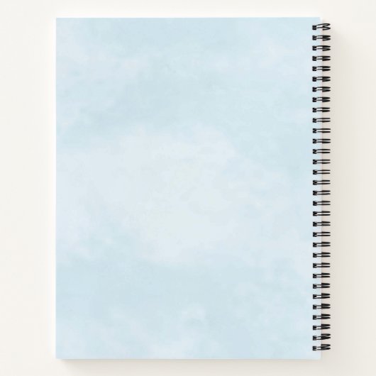 Roze Bloemen Schattige Monogrammed Custom Notitieboek (Achterkant)