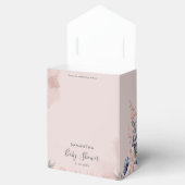 Roze Bloemen Script Modern Baby shower Bedankdoosjes (Geopend)