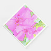 Roze bloemen servet (Hoek)