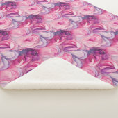  roze bloemen sherpa deken (3/4)