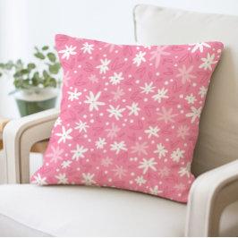 Roze Bloemen Sierkussen, Decoratief Kussen