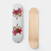 Roze bloemen skateboard (Voorkant)