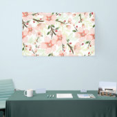 Roze bloemen spandoek (Beurs)