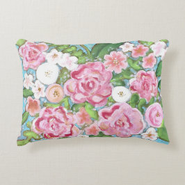 Roze Bloemen Spring Blooms Accent Sierkussen Kussen