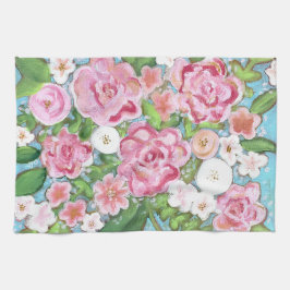 Roze Bloemen Spring Blooms Keuken Handdoek