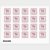 Roze bloemen Sticker (Vel)