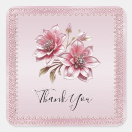 Roze bloemen Sticker
