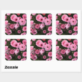 Roze bloemen sticker (Vel)