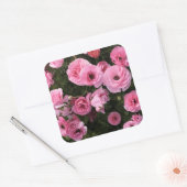 Roze bloemen sticker (Envelop)