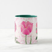 Roze Bloemen Stijl Mok Cup (Midden)