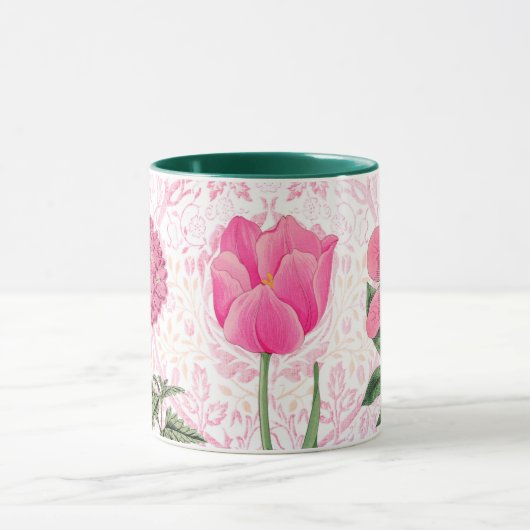 Roze Bloemen Stijl Mok Cup (Midden)