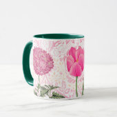 Roze Bloemen Stijl Mok Cup (Voorkant links)