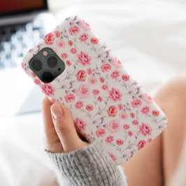 roze bloemen, stijlvol Case-Mate iPhone 14 pro max hoesje