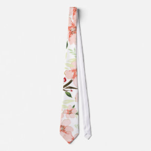 Roze bloemen stropdas