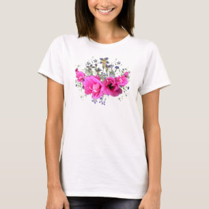  roze bloemen T-shirt