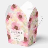 Roze Bloemen Take-out Bedankdoosjes (Geopend)