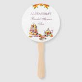 Roze Bloemen Tea Party Vrijgezellenfeest Hand Fan Handwaaier (Voorkant)