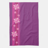 Roze bloemen theedoek (Verticaal)