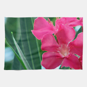 Roze bloemen theedoek