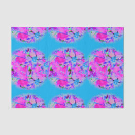 Roze Bloemen Tissue Paper Tissuepapier