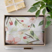 Roze bloemen tissuepapier (Geschenk)