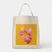 Roze bloemen tote bag (Achterkant)