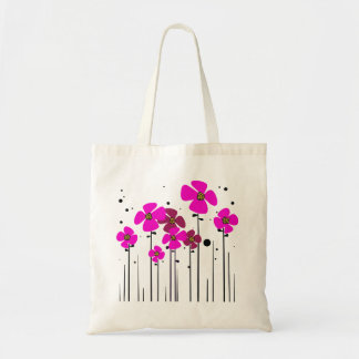 Roze bloemen tote bag