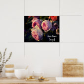 Roze bloemen uit de tuin poster (Keuken)