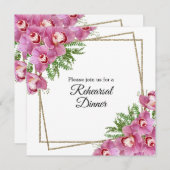 Roze Bloemen - Uitnodiging Probediner (Voorkant / Achterkant)