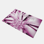 Roze Bloemen Vakantie Kerstmis Deurmat (Schuin)