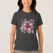 Roze Bloemen Vakantie T-shirt (Voorkant)