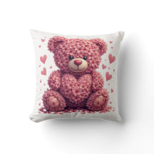 Roze Bloemen Valentijn Teddy Bear