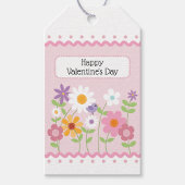 Roze Bloemen Valentijn's Day Cadeaulabel