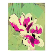 Roze bloemen van de Ohio-kunstenaar Carol Zeock