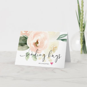 Roze Bloemen Verzenden Knuffels Aanmoediging Sympa Kaart