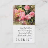 Roze bloemen, visitekaartje van de bruinkoolbloemi (Achterkant)