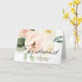 Roze Bloemen voor mijn bruidsmeisje op mijn bruilo Kaart (Gele Bloem)