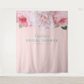  Roze Bloemen Vrijgezellenfeest Achtergrond Eenvou Wandkleed (Voorkant)