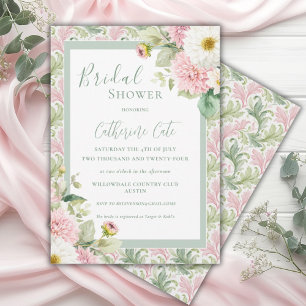 Roze Bloemen Vrijgezellenfeest Kaart