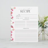 Roze Bloemen Vrijgezellenfeest Recept Multomap Pag (Staand voorkant)