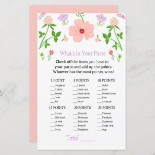 Roze bloemen Wat zit er in je handtas?