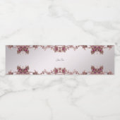 Roze  Bloemen Water Fles Label Waterfles Etiket (Enkel label)